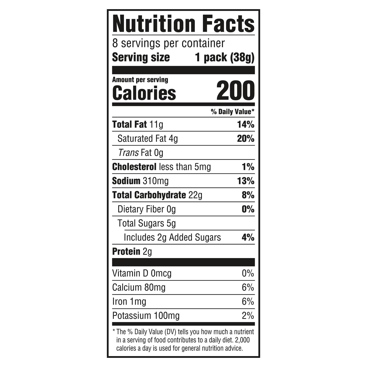 RITZ Cheese Sandwich Crackers, Lunch Snacks, 8 Snack Packs (6 Crackers Per Pack)