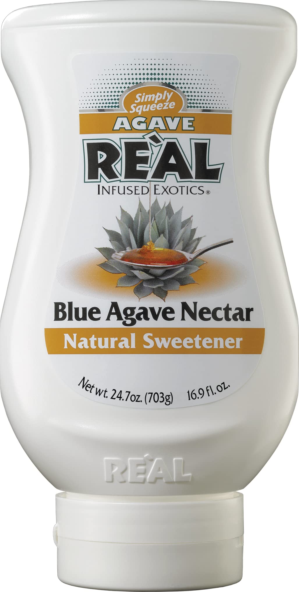 Agave Reàl Infused Exotics, Blue Agave Nectar, 16.9 FL OZ Squeezable Bottle (Pack of 3)