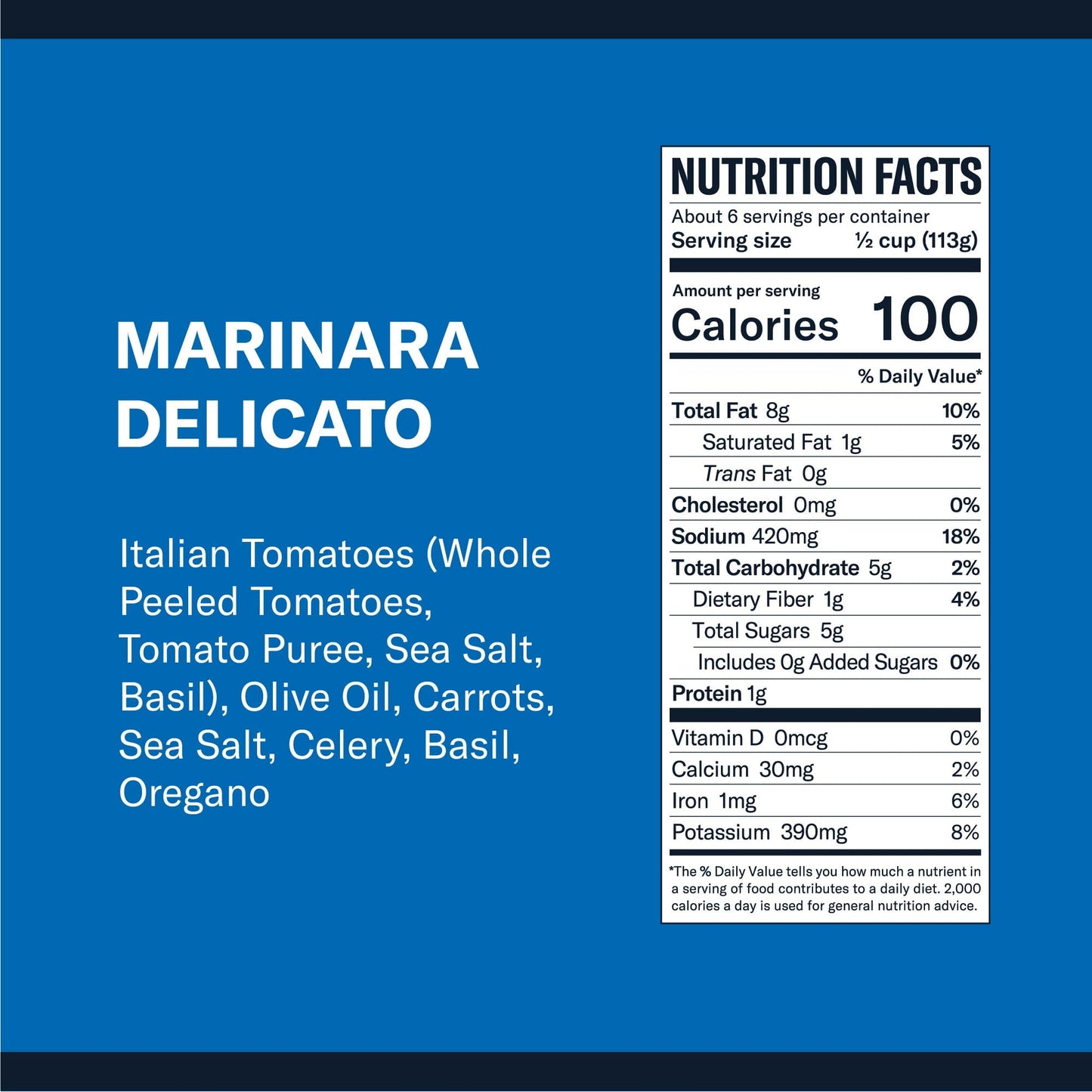 Carbone Marinara Delicato Pasta Sauce | Tomato Sauce Made with Fresh & All-Natural Ingredients | Non GMO, Vegan, Gluten Free, Low Carb Pasta Sauce, 24