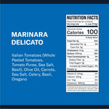 Carbone Marinara Delicato Pasta Sauce | Tomato Sauce Made with Fresh & All-Natural Ingredients | Non GMO, Vegan, Gluten Free, Low Carb Pasta Sauce, 24