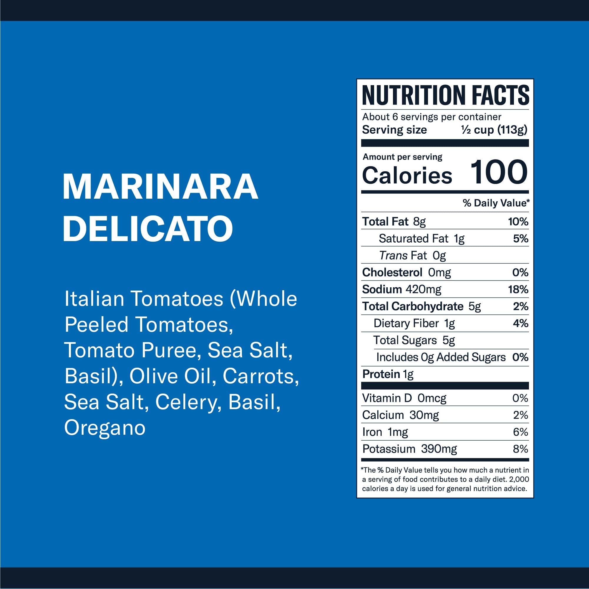 Carbone Marinara Delicato Pasta Sauce | Tomato Sauce Made with Fresh & All-Natural Ingredients | Non GMO, Vegan, Gluten Free, Low Carb Pasta Sauce, 24