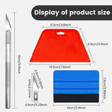 8pcs Car Vinyl Wrap Squeegee Smoothing Tools, Wallpaper Kit Wrap Vinyl for Cars, Window Film Tint Trimming Application Kits Tool, Set 002