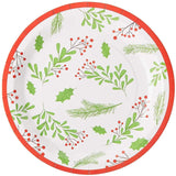 Juvale 80-Pack Holly Berries Christmas Paper Plates - 9 Inches Decorative Paper Plates, Christmas Decorations for Holiday Parties & Family Gatherings