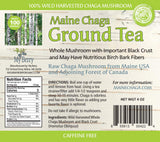 Chaga Ground Herbal Tea by My Berry | 100% Canadian Wild-Harvested | Additive-Free & Caffeine-Free | Coarse Ground Loose Tea | 4oz