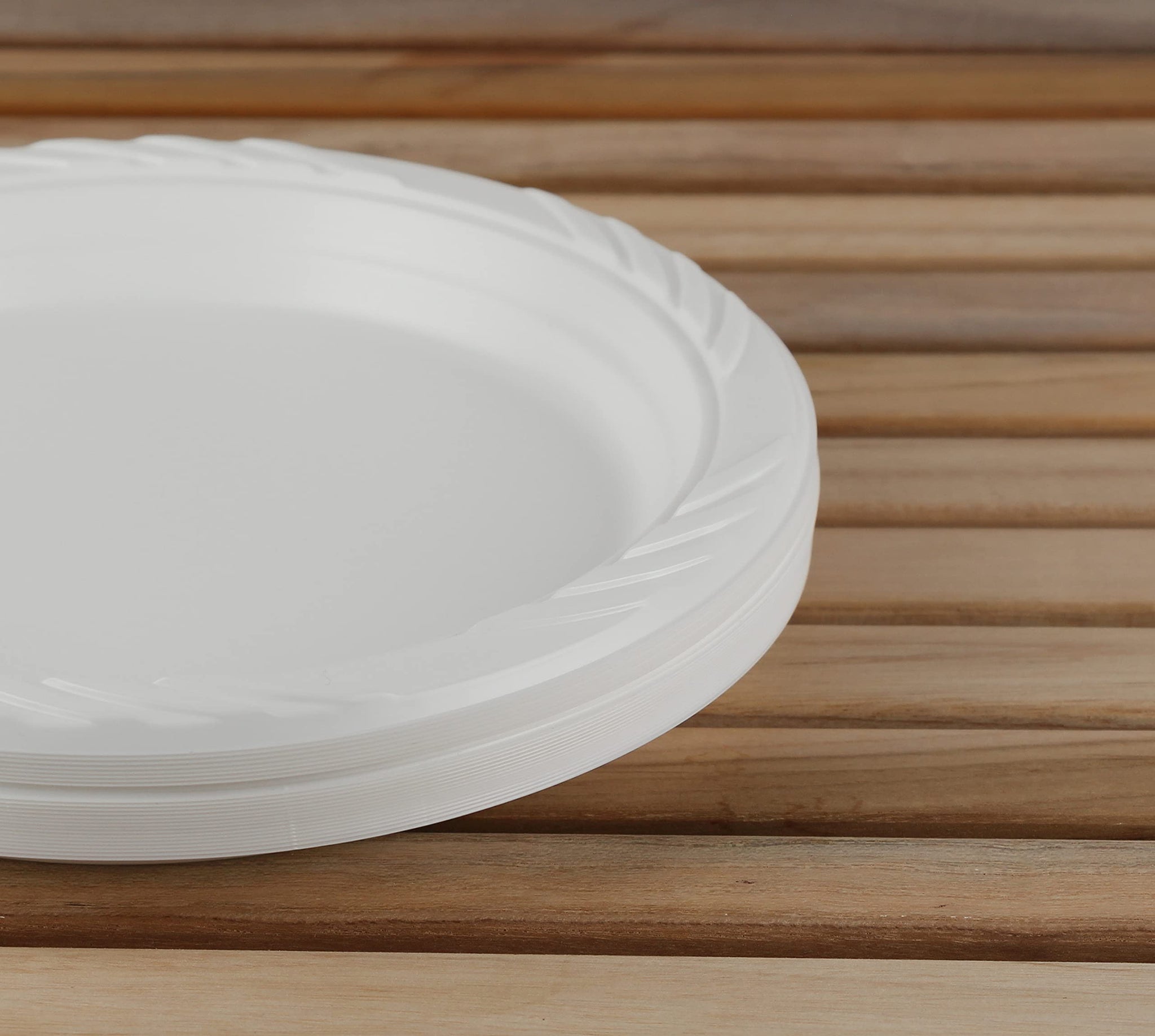 Blue Sky 241 100 Disposable Plastic Plates, 9-Inch, White (200 Count), 200 PACK