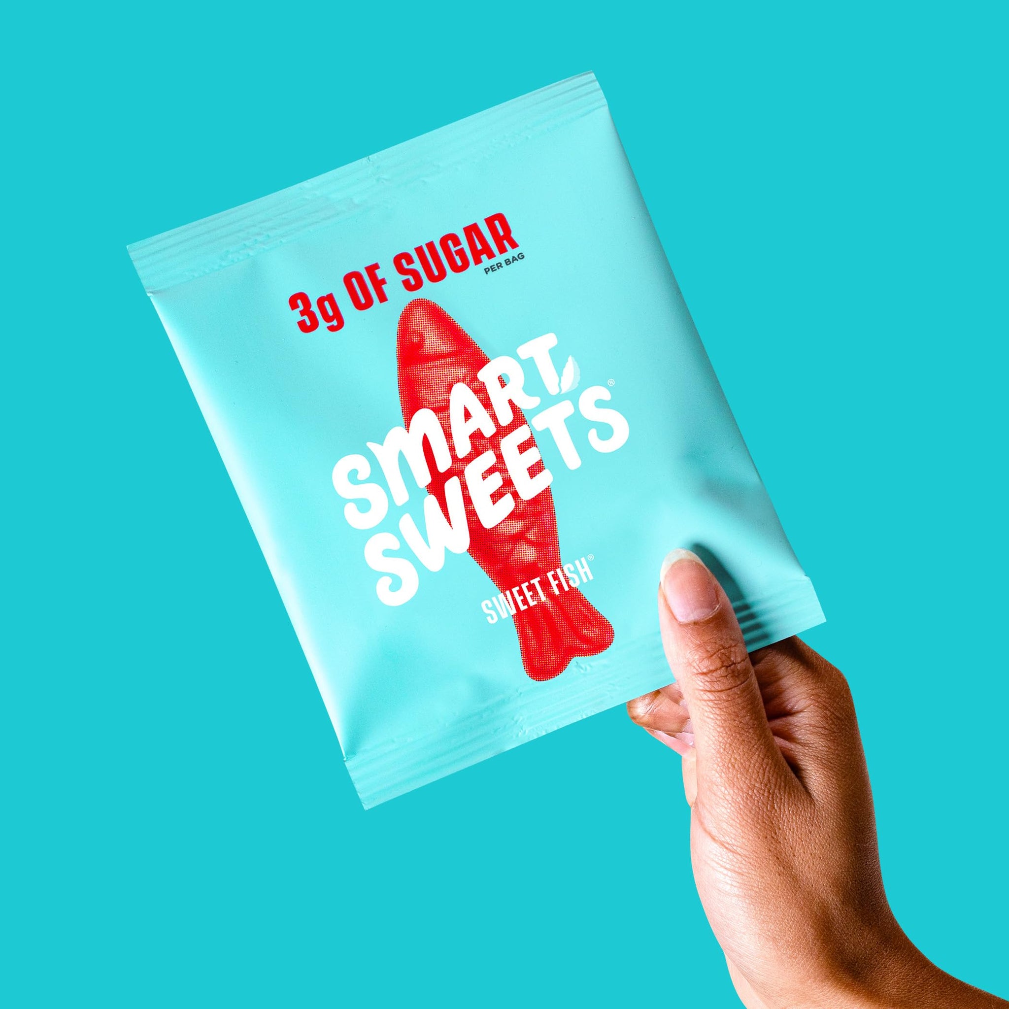 SmartSweets Sweet Fish, Candy With Low Sugar 3g, Low Calorie 90, Net Carb 12, Plant Based, Gluten Free, No Artifical Colors or Sweeteners 1.8 Oz Bags