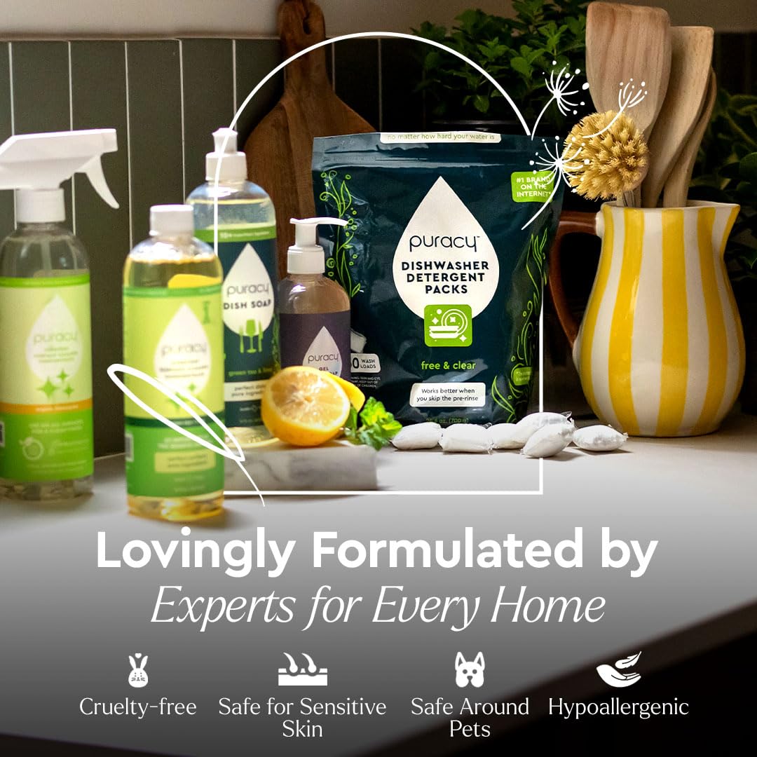 Puracy Stain Remover for Baby Clothes and Cloth Diapers, Newborn Baby Essentials Must Haves, Enzyme-Based Laundry Spray, Natural Spot and Odor