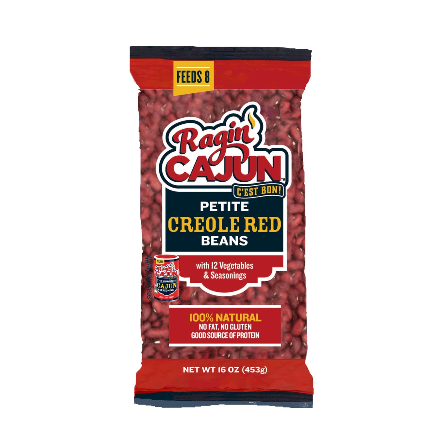 Seasoned Petite Red Beans 16 oz Ragin Cajun (Pack of 6)