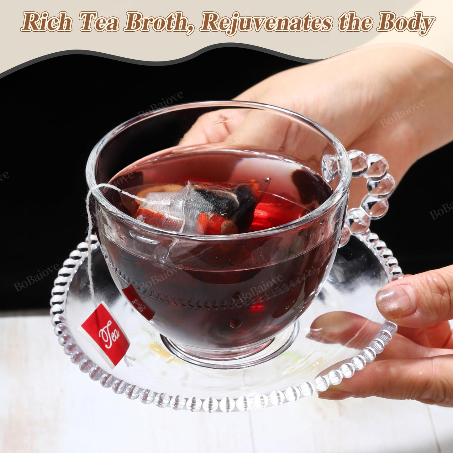 Kidney Tea Formula Ginseng Six Treasure Tea, Traditional Chinese Herbal Kidney Cleanse Detox Teas for Women and Men, 6 Precious Ingredients Formula (2
