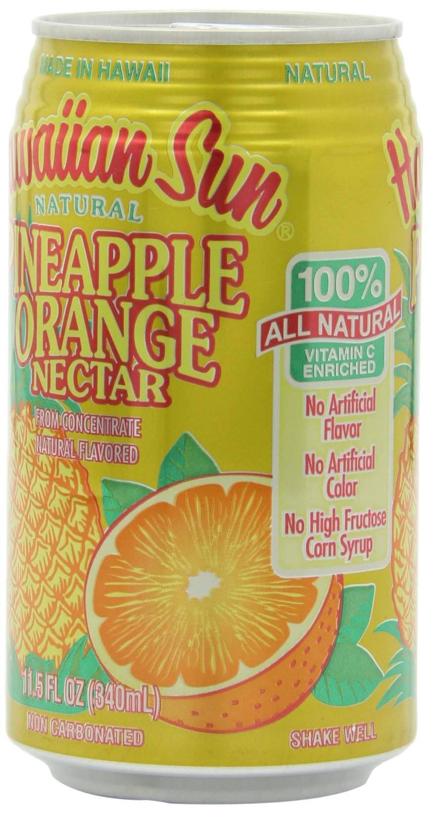 Hawaiian Sun Nectar, Pineapple-Orange, 11.5-Ounce (Pack of 6)