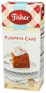 Fisher Harvest Pumpkin Cake Mix, 16.5 OZ (Pack of 3)