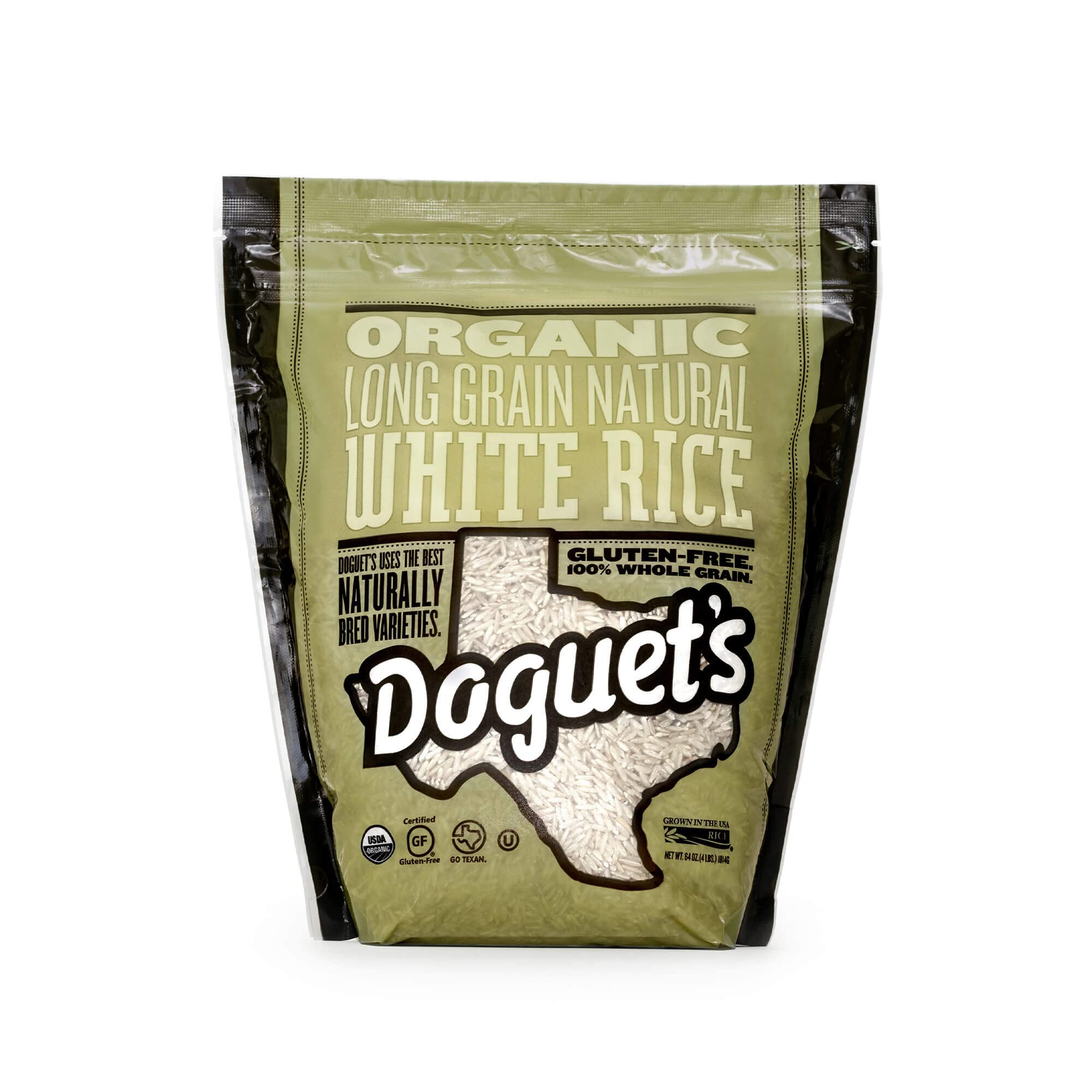 Doguet's Organic Long Grain White Rice 4lb (2-pack)