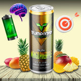 TRUMPDRIVE ENERGY Cognitive Energy Drink Nootropic Formula, Sun Mango Pineapple 12 Fl Oz (Pack of 12) 200mg Natural Caffeine, Fueling Mind Over