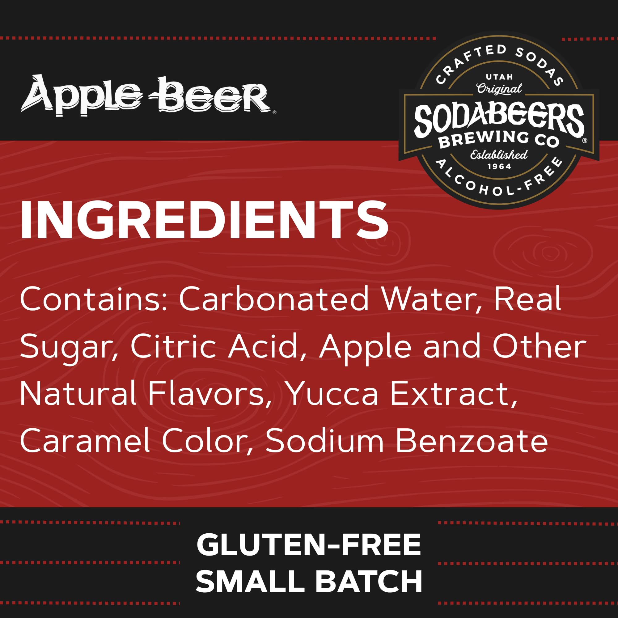 Apple Beer | SodaBeers Brewing Co | Alcohol-Free, Gluten-Free Crafted Soda Made With Natural Apple Flavors and Real Sugar, Refreshing Fruit Beverages