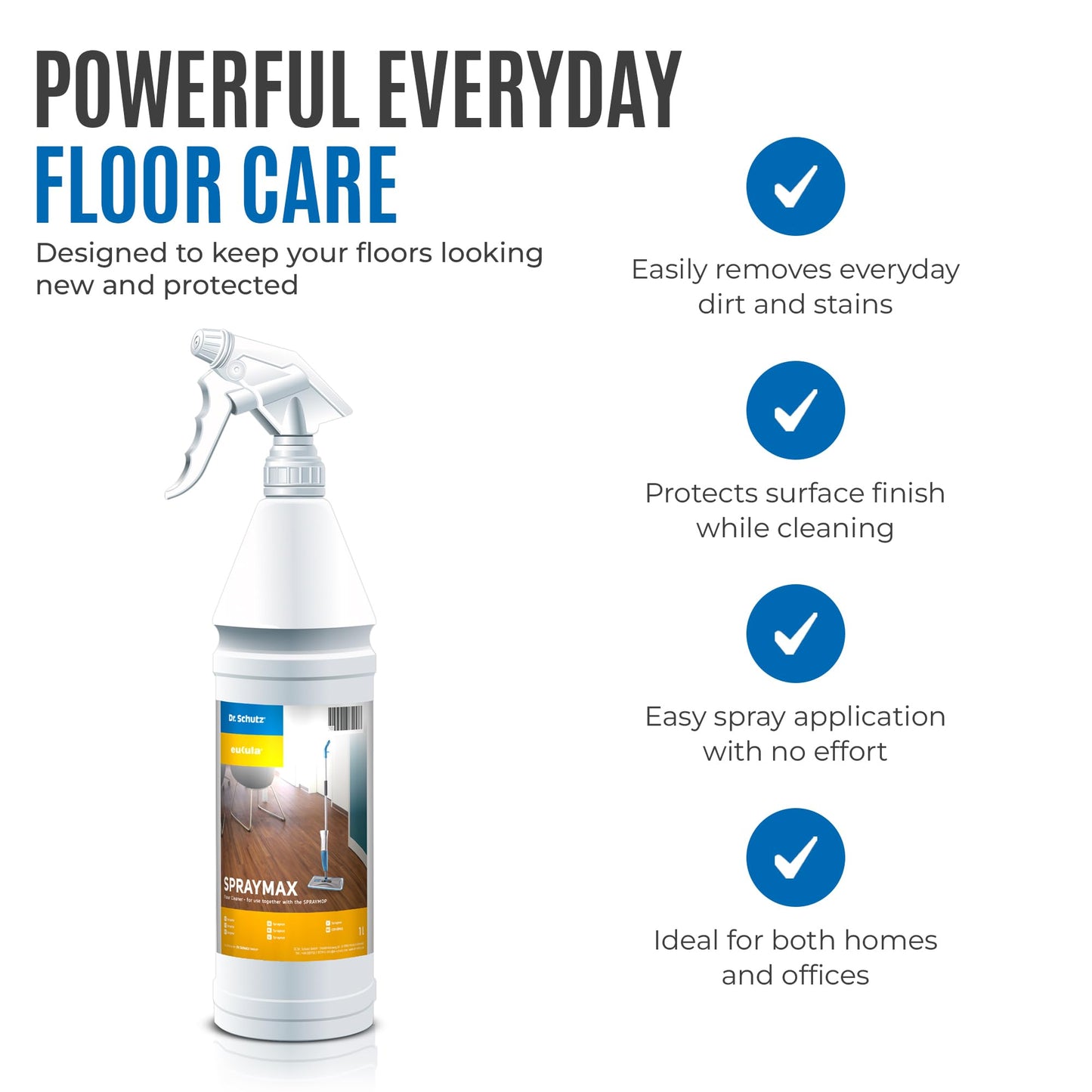 Dr Schutz SprayMax LVT/Resilient Cleaner, Parquet, Cork and Laminate 1 Litre