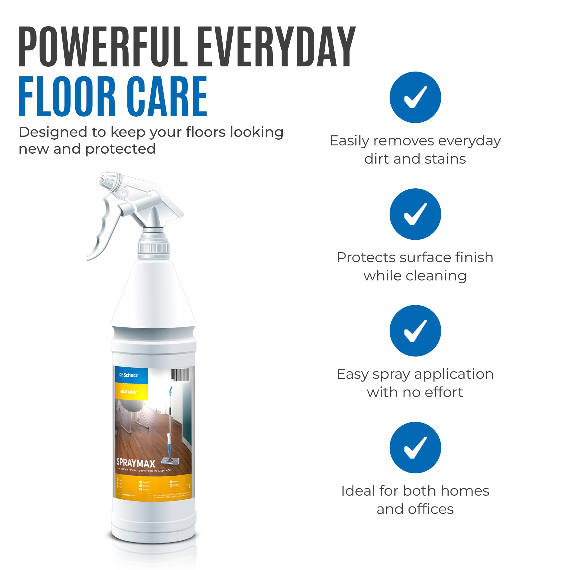 Dr Schutz SprayMax LVT/Resilient Cleaner, Parquet, Cork and Laminate 1 Litre