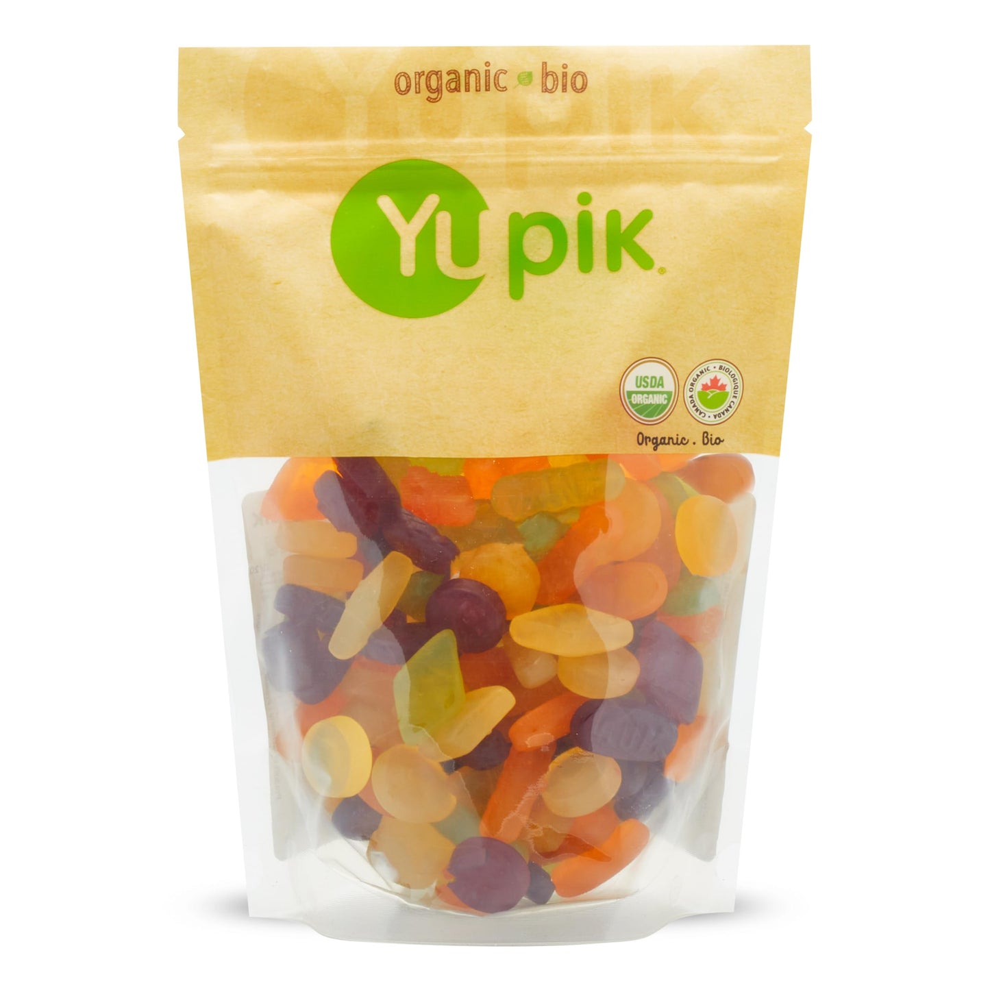 Yupik Organic Veggie Wine Gums, Gelatin-Free, 1.1 lb (17.6 oz), Gluten-Free, Vegan, Non-GMO, Natural Colors & Flavors, Made from Fruit Juice, Sweet