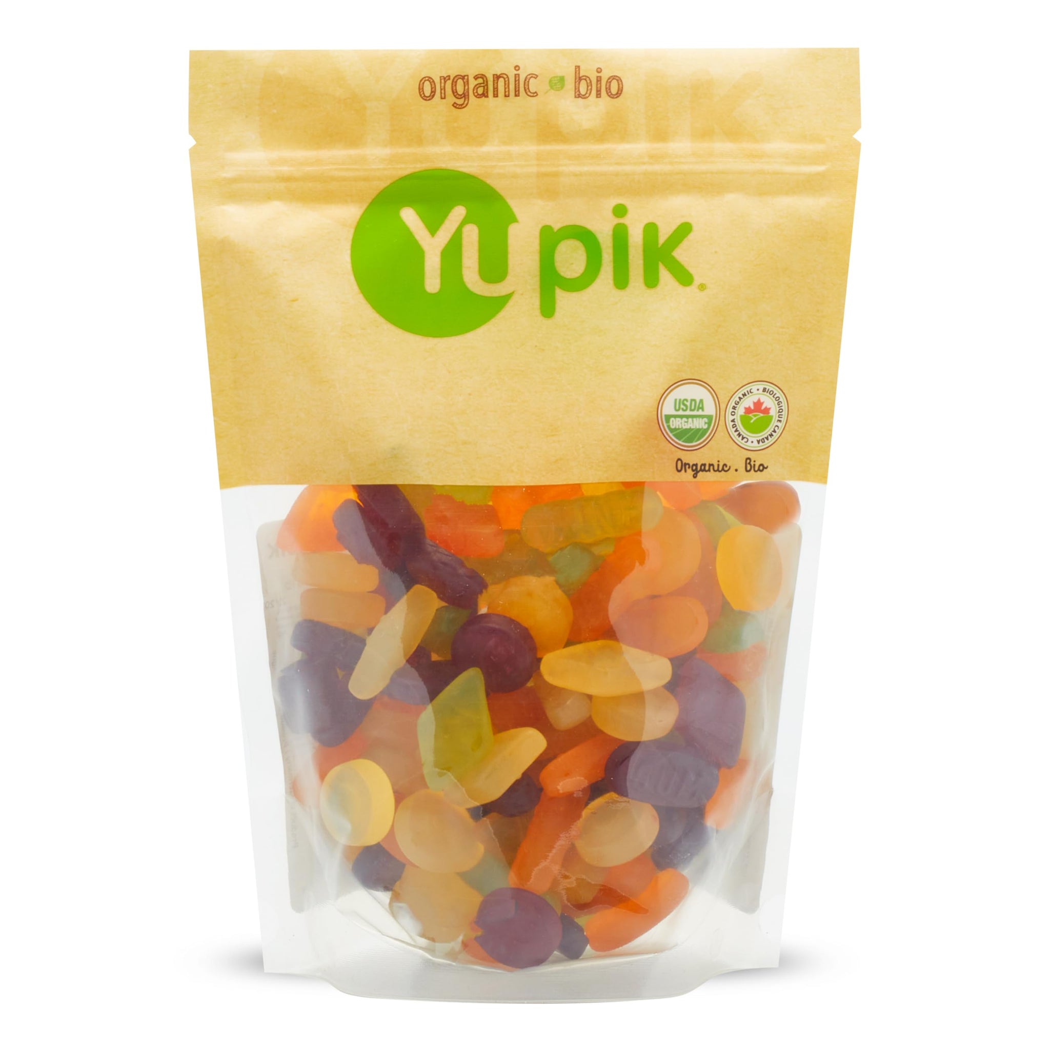 Yupik Organic Veggie Wine Gums, Gelatin-Free, 1.1 lb (17.6 oz), Gluten-Free, Vegan, Non-GMO, Natural Colors & Flavors, Made from Fruit Juice, Sweet