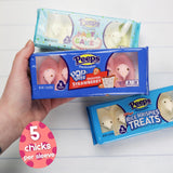Dessert Peeps Marshmallows Assortment, Cotton Candy, Rice Krispies, Party Cake, and Strawberry Flavors, Easter Basket Stuffer Candy, 5 Count Sleeves