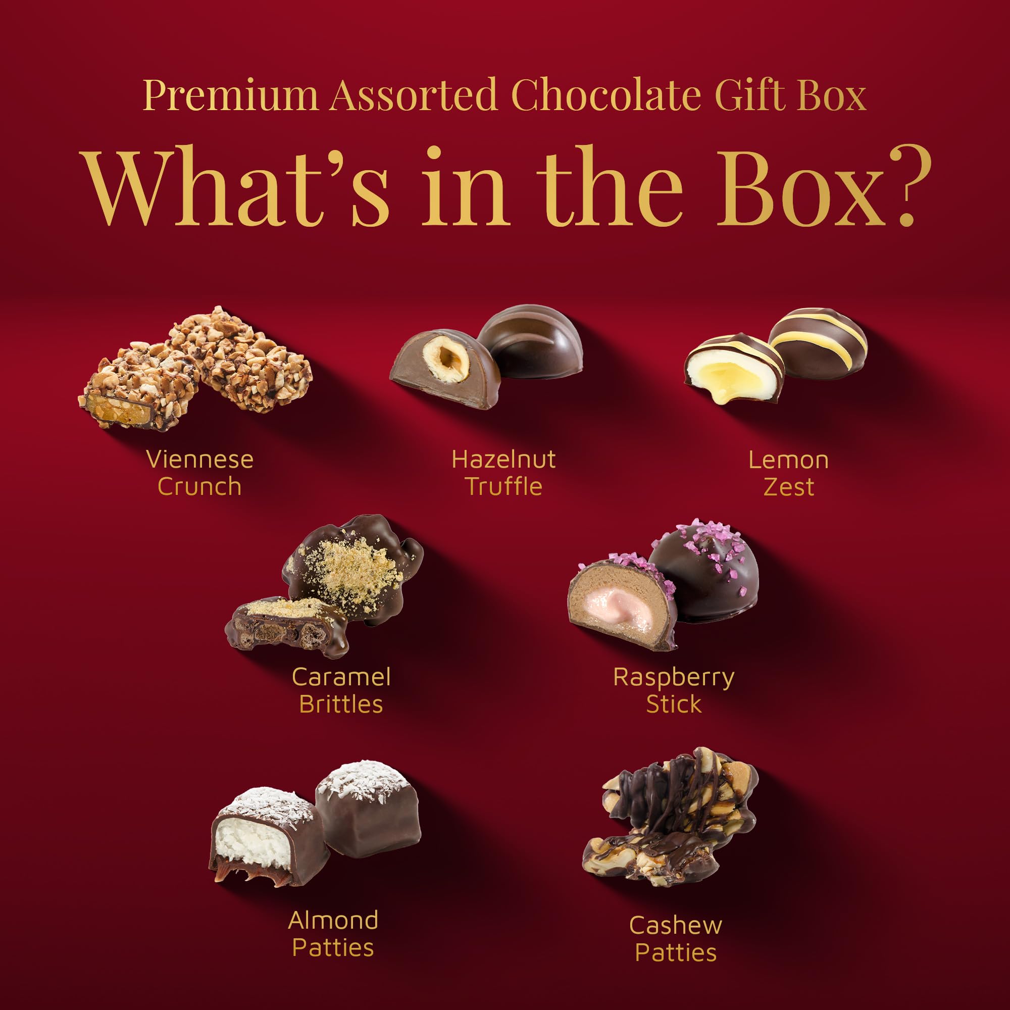 Chocolate Holiday Gift From Brooklyn - Premium Gourmet Chocolates Gift Box Assortment - Ideal Xmas Gifts for Family Friends - Kosher, Dairy Free