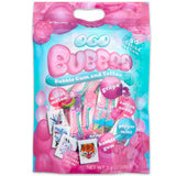 Bubboo Bubble Gum and Temporary Tattoos Set - Party Supplies Set with 50 Pieces of Bubblegum in 5 Flavors and 50 Temporary Tattoos for Boys, Girls