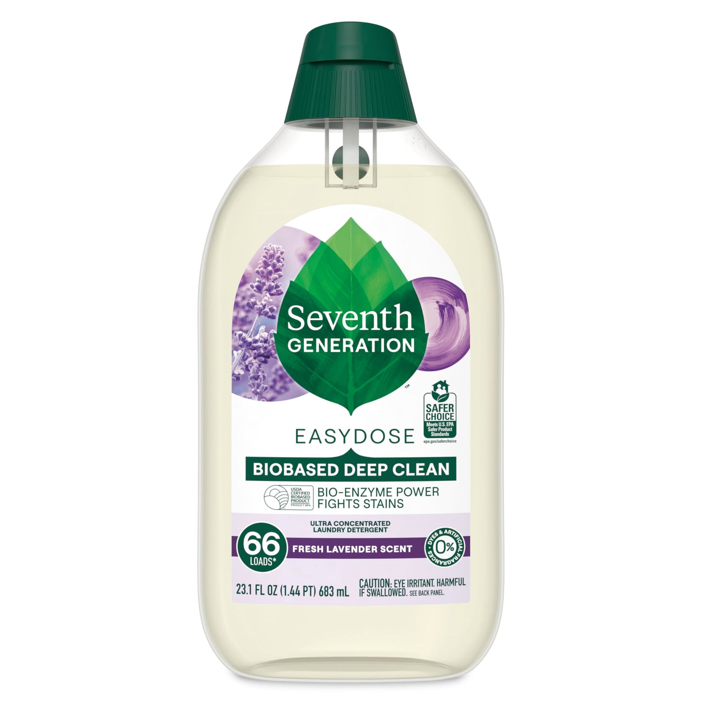 Seventh Generation EasyDose Laundry Detergent Fresh Lavender Ultra Concentrated Washing Detergent 23 oz