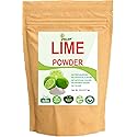 Indus Farms Lime Juice Powder Drink Mix, Unsweetened, Made from Fresh Limes (No Peel), Smooth Mixing, No Preservatives, For Drinks, Cooking, Baking