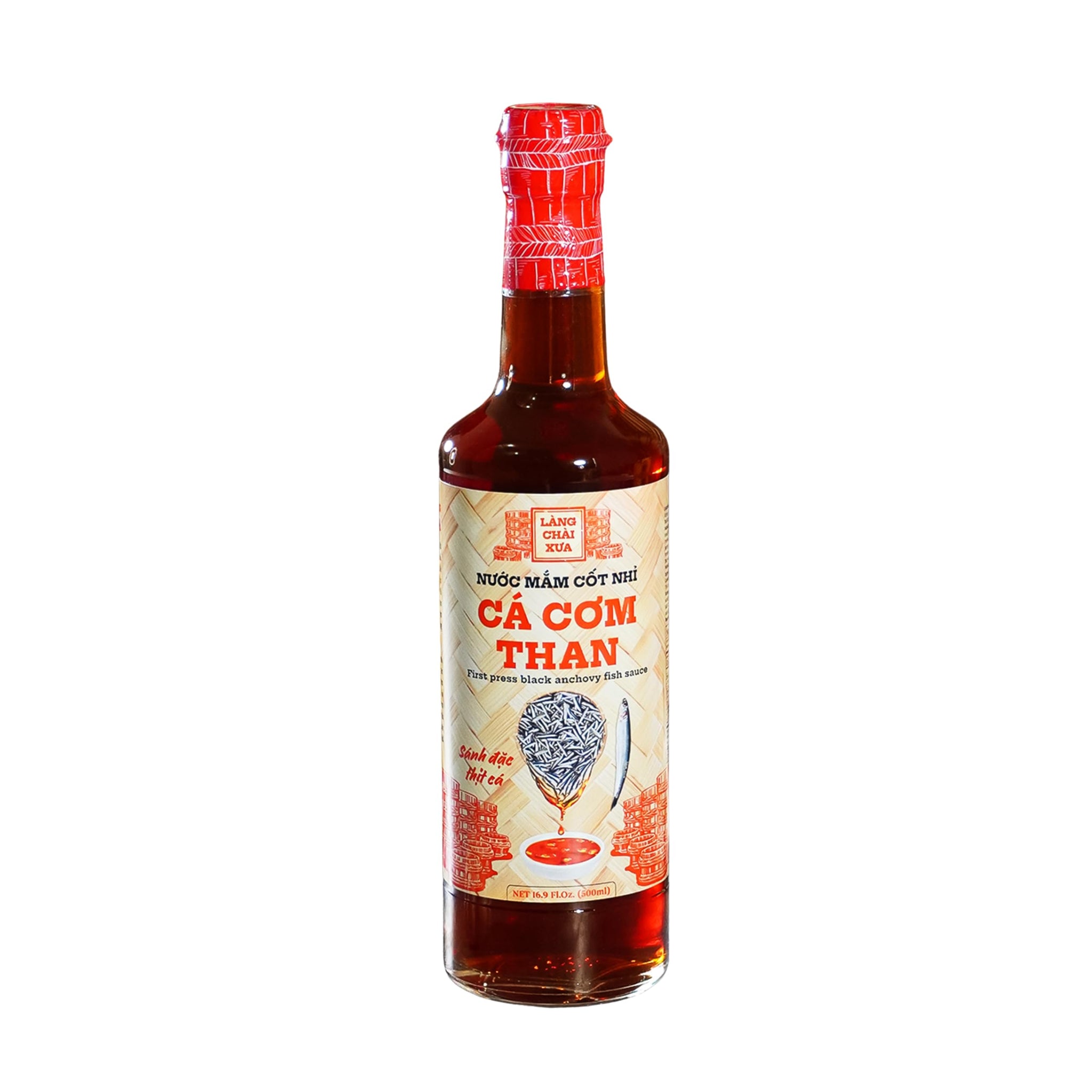 Làng Chài X?a Premium Vietnamese First Press Black Fish Sauce - Authentic and Flavorful Marinades and Sauces for Grilling, Dipping, and Cooking