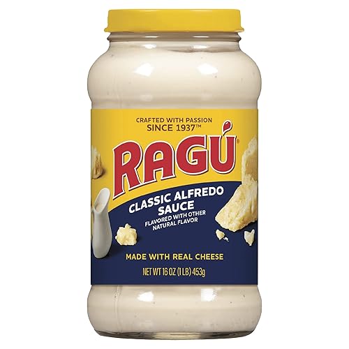 Ragu Classic Alfredo Sauce, Creamy Sauce Made with Real Cheese with Italian-Inspired Flavor, 16 OZ