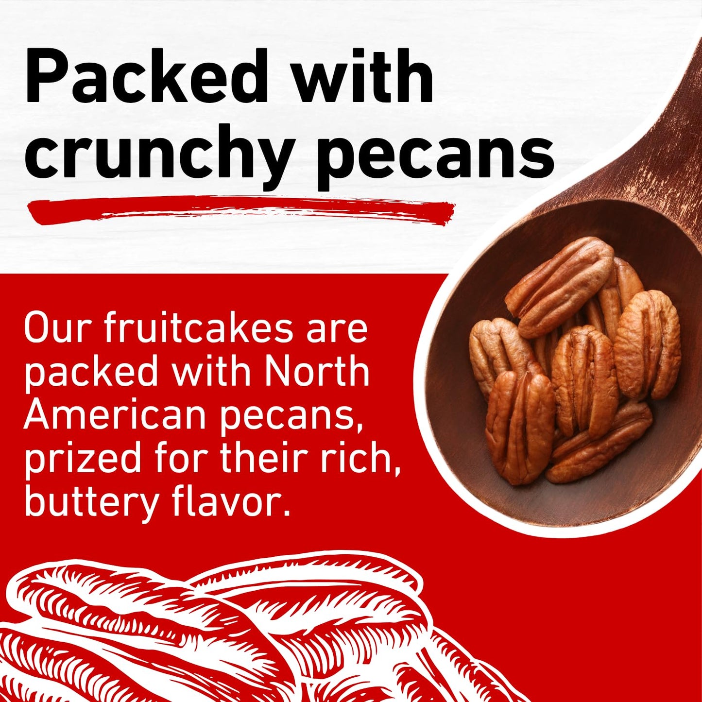 Collin Street Bakery Fruitcake - DeLuxe Loaf 2 Pack (14 oz each) - Handmade with Pecans, Pineapple, Golden Raisins Cherries & Honey - Gourmet Holiday