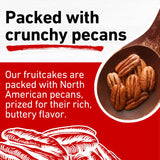 Collin Street Bakery Fruitcake - DeLuxe Loaf 2 Pack (14 oz each) - Handmade with Pecans, Pineapple, Golden Raisins Cherries & Honey - Gourmet Holiday