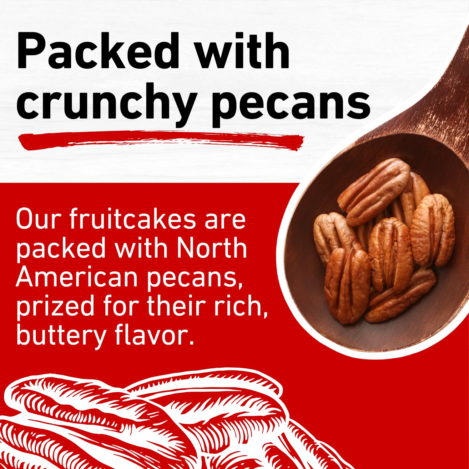 Collin Street Bakery Fruitcake - DeLuxe Loaf 2 Pack (14 oz each) - Handmade with Pecans, Pineapple, Golden Raisins Cherries & Honey - Gourmet Holiday