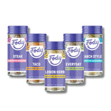Fody Foods Variety Seasoning Pack, Pack of 5, Garlic and Onion Free, Low FODMAP Certified, Gut & IBS Friendly, Vegan, Non-GMO, Gluten Free, Keto