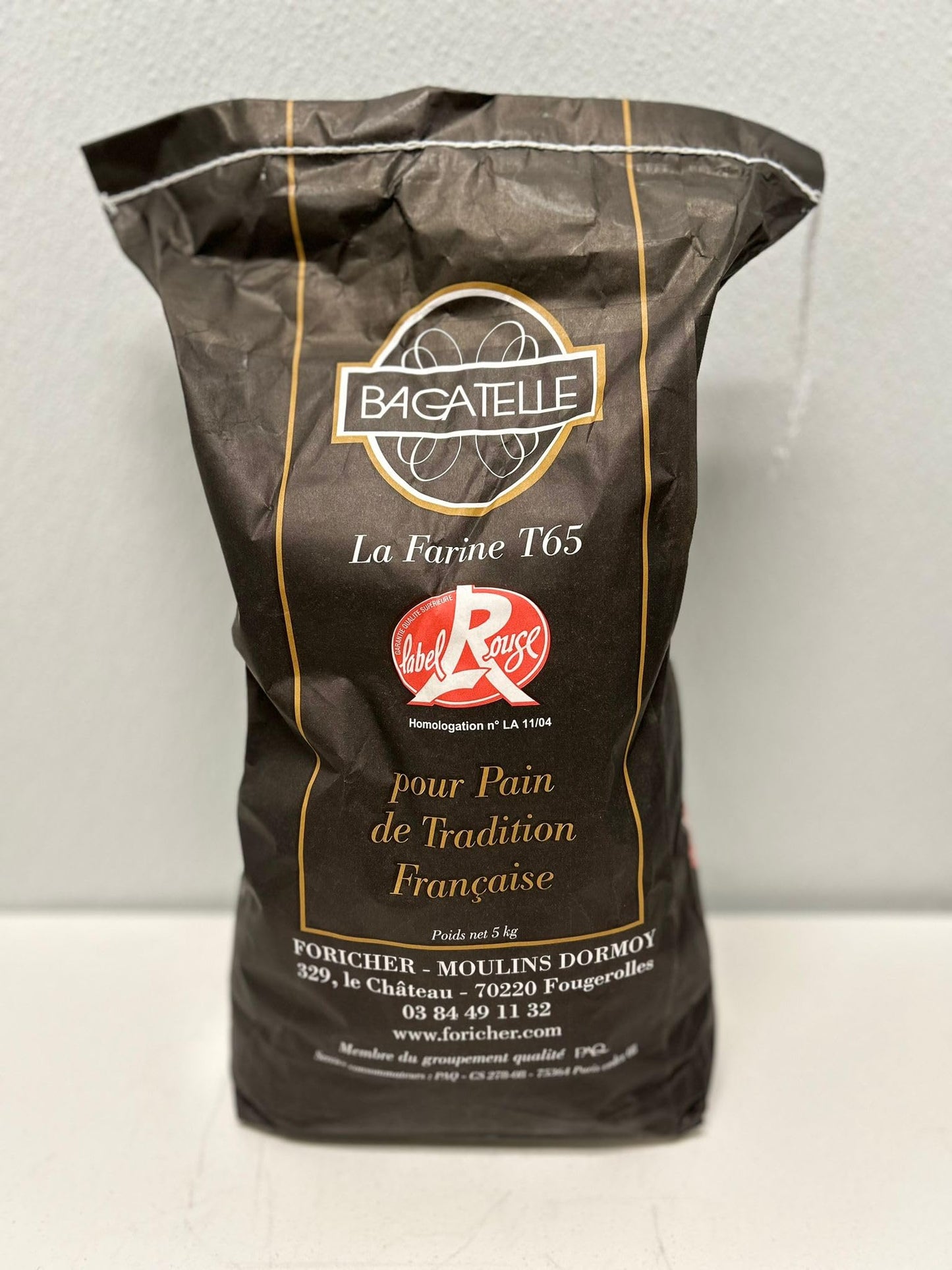 5kg (11lb) Foricher Bagatelle T65Flour, Label Rouge - 100% French Wheat, No Additives, *French Imported*
