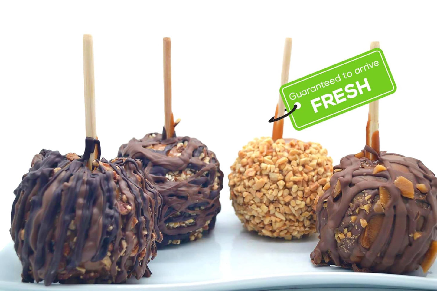 US Sweets Caramel Apples - Caramel Granny Smith Apples | Candied Apples | Delicious Gift | Handmade in Small Batches | Guaranteed to Arrive Fresh