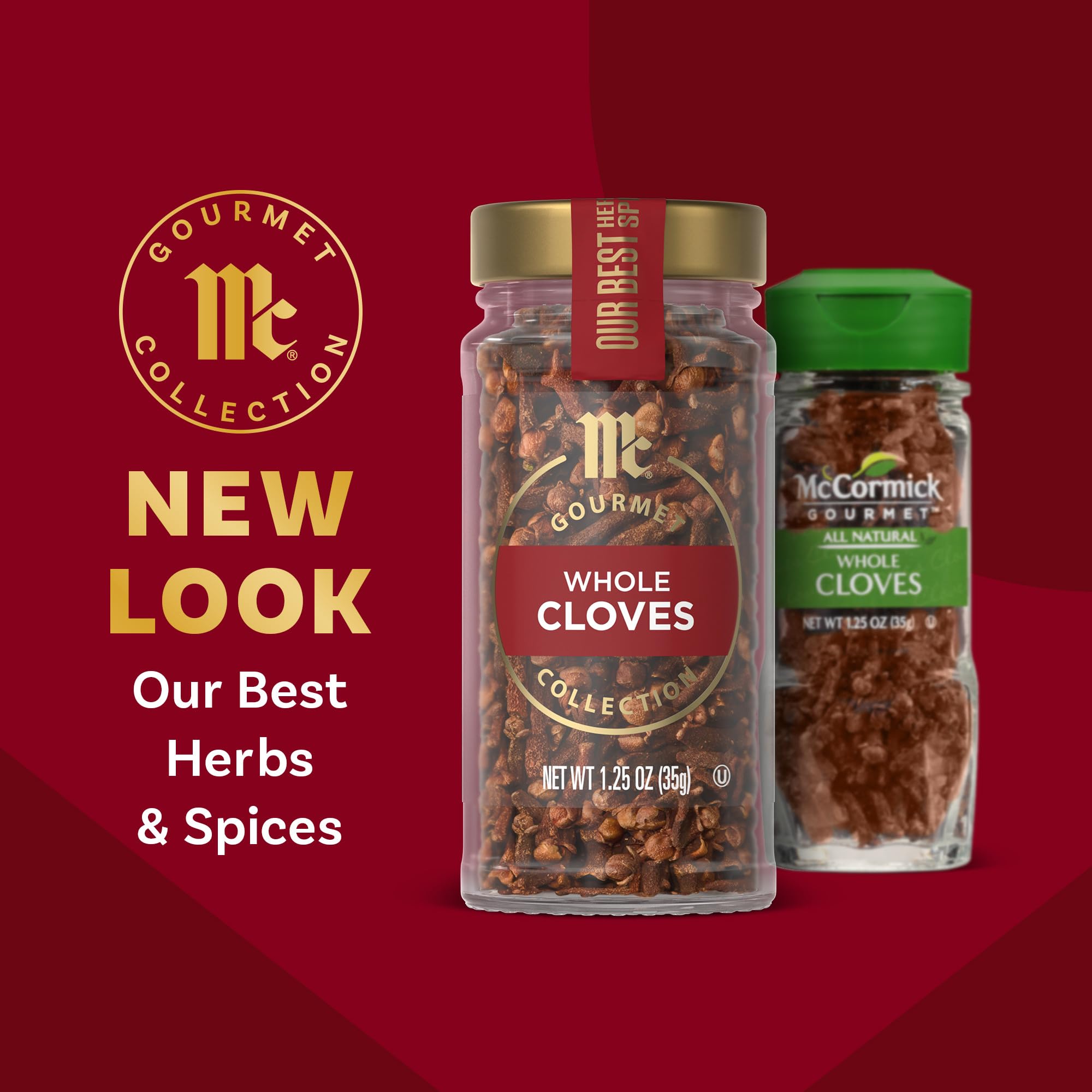 McCormick Gourmet Collection Cloves, Whole, Non GMO, Our Best Herbs & Spices, Intense Aroma & Sweet, Pungent Flavor, Enhance Desserts, Cider & Savory