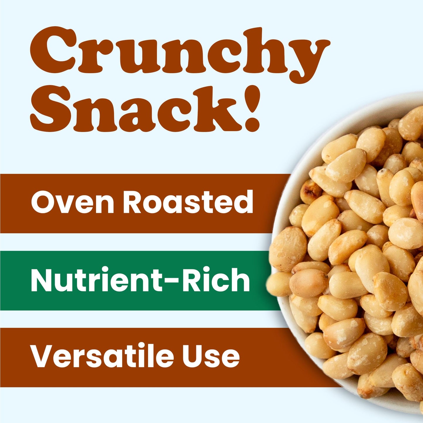 Food to Live Dry Roasted Pine Nuts, 8 Ounces- Naturally Tasty and Crunchy, Nutritious and Delicious, Perfect for Cooking, Baking and Snacking, Vegan