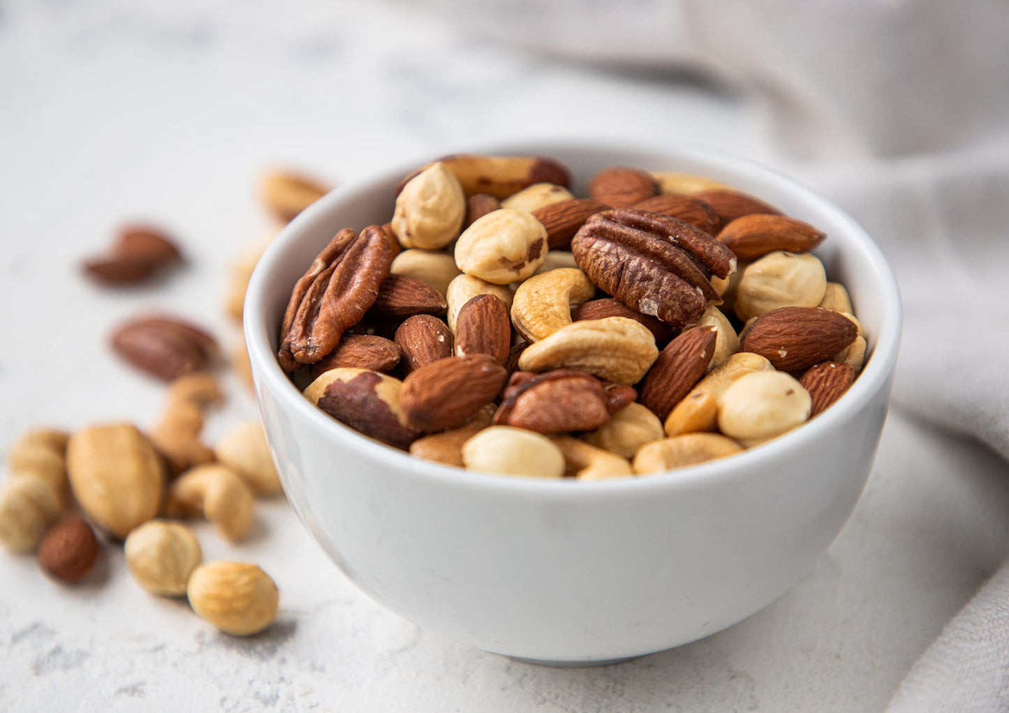 Food to Live Deluxe Nuts Mix, 1 Pound A Blend of Dry Roasted Pecans, Cashews, Filberts, Almonds, Brazil Nuts with Himalayan Salt. Oven Roasted