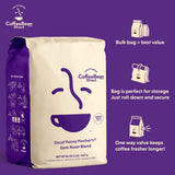 Coffee Bean Direct Decaf Penny Pincher's® Dark Roast Blend, Whole Bean Coffee, Everyday Value, Dark Roast, 5 Pound Bag (Pack of 1)