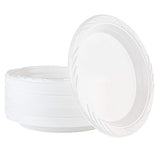 100 Count Disposable 7 Inch White Plastic Plates