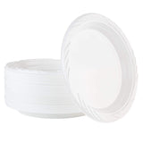 100 Count Disposable 7 Inch White Plastic Plates