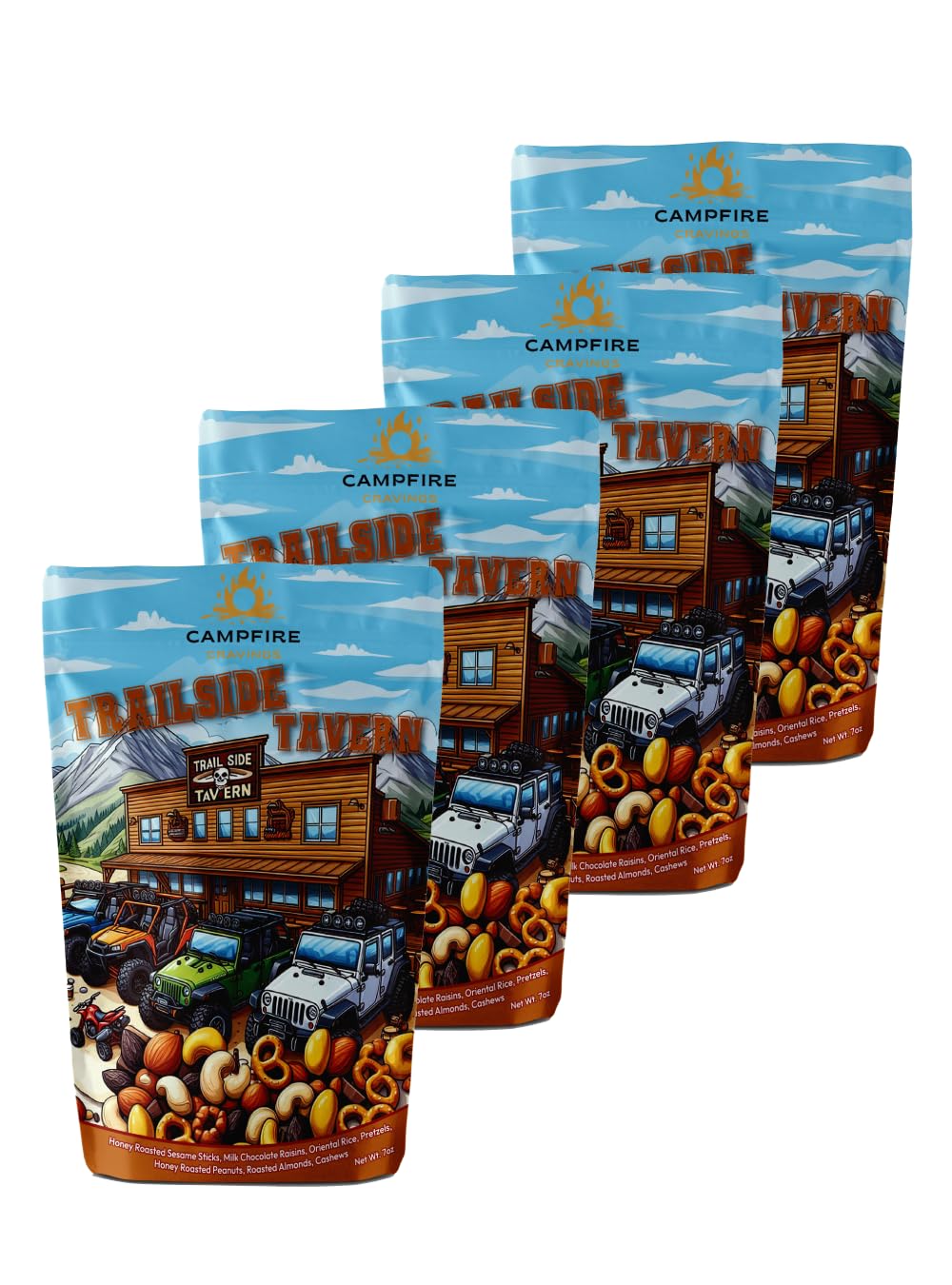 Campfire Cravings TRAILSIDE TAVERN Trail Mix 4-Pack - Adventure Driven Snack Mix