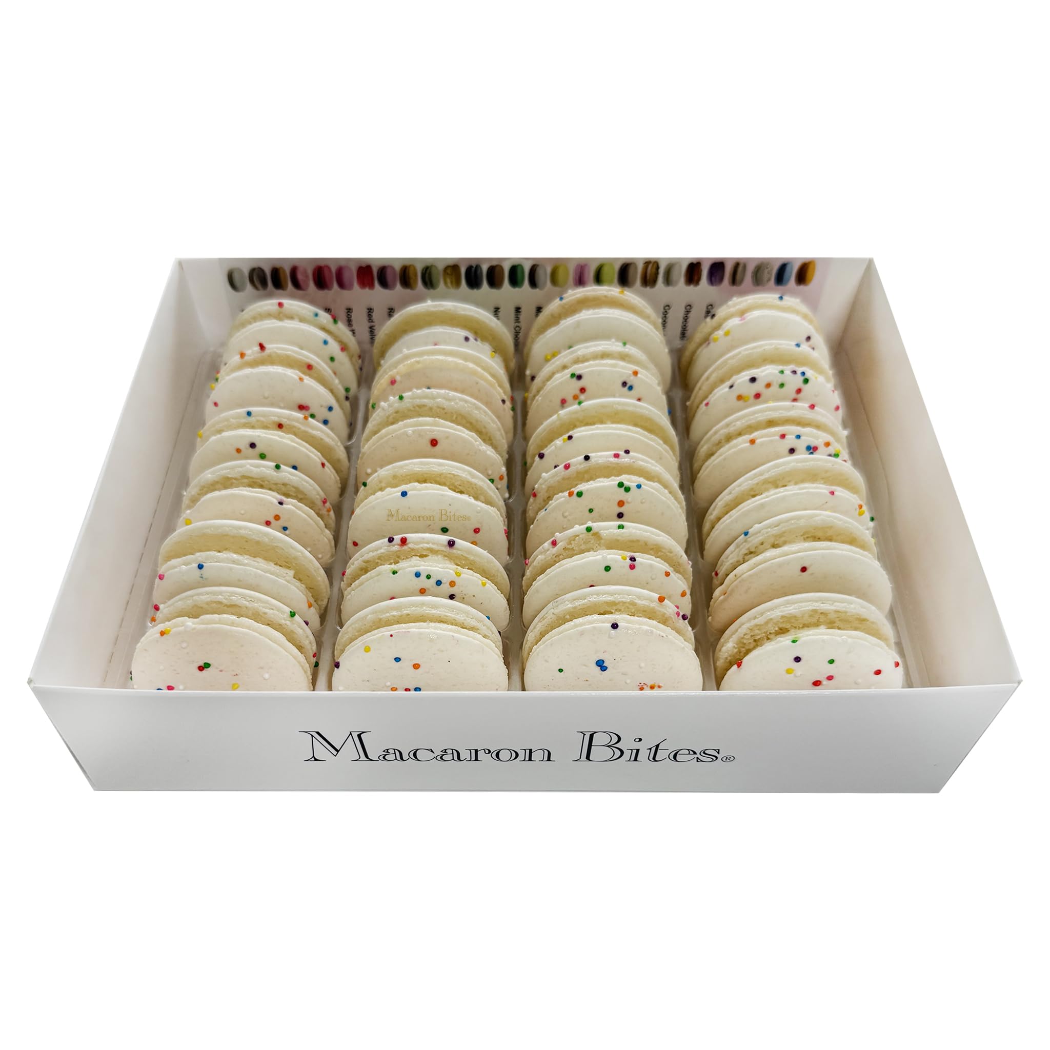 Birthday Cake Macarons - Box of 24 French Macaron Cookies