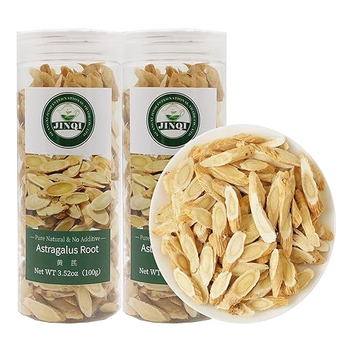 JINQI Valitud Astragalus Slices Tea Huang qi ?? ??? 7.05oz/200g (3.52oz/100g*2) Radix Astragalus Root, Holiday Gifts, Tea Gifts, Can be Eaten Dry/Make
