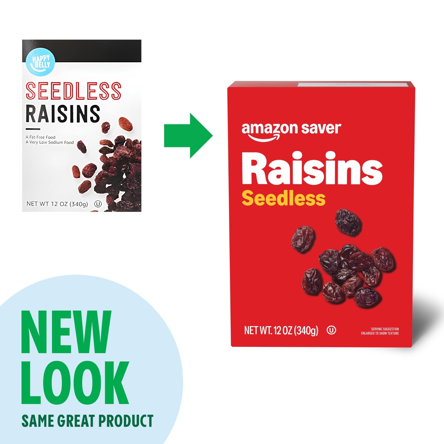 Amazon Saver, Seedless Raisins, 12 Oz