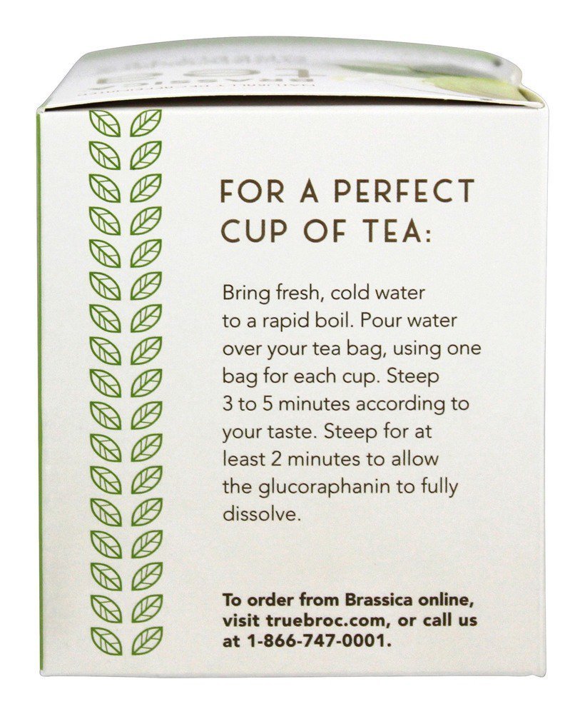 Brassica Tea Green Tea with truebroc, 16 Tea Bags