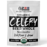 Organic Celery Seed Whole, Apium graveolens Rich Flavor & Aroma - ZeeHERBS (16 oz)