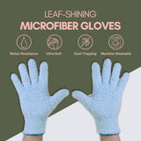 Mossify Microfiber Gloves for Plant Dusting - Reusable & Washable Plants Leaf Cleaning Gloves for Houseplants & Indoor Gardening, Soft & Absorbent
