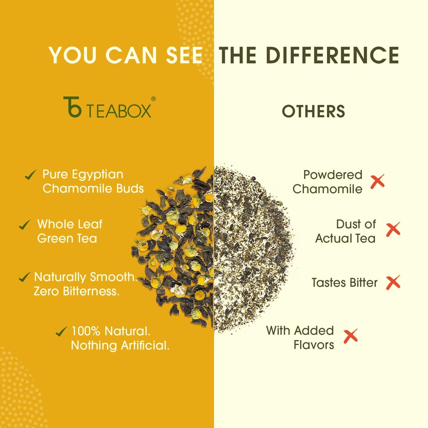 Teabox Premium Darjeeling Green Tea With Chamomile Flowers | 100% Whole Leaf & 0% Bitterness | Green Tea From The Himalayas | 25 Tea Bags (Low