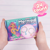 Mermaid Candy Bracelets, 24 Individually Wrapped Edible Jewelry, Girls Birthday Party Favors, 10.16 Ounces